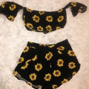 2 piece sunflower set